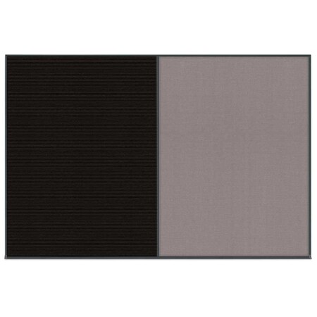 United Visual Products Enclosed Corkboard, 1 Door, 60"x36", 4" Fra, UV3403-GOLD-FORBO UV3403-GOLD-FORBO